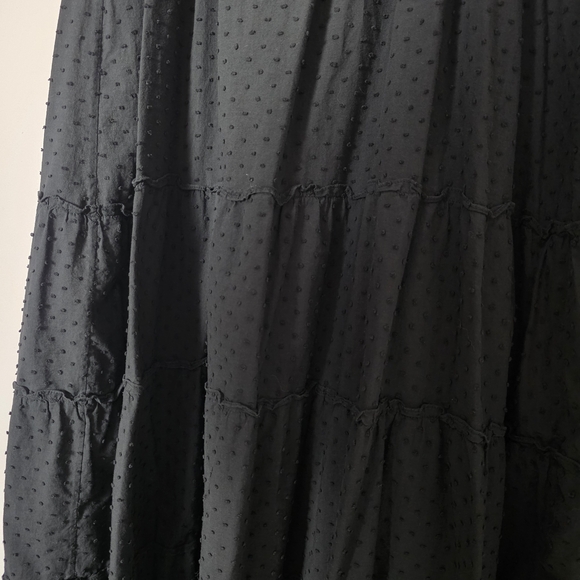 Hill House Home Ellie Nap Dress Black Swiss Dot Smocked Tiered Midi Dress Medium - Picture 4 of 6